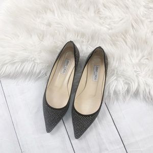 Jimmy Choo Pointed Toe Studded Flats Size 41